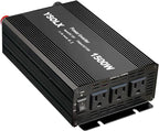 YSOLX 1500W Power Inverter 12V to 110V，Dc to Ac Inverter 3 AC Outlets，1500 Watt Inverter for Hurricanes, Power Outages，RV, Camping