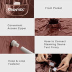 Giantex Portable Sauna, Sauna Box 3L Steam Box Remote Control, 9 Adjustable Temperature & Timer, Foot Roller, Mat & Foldable Chair, Steam Sauna for Single Person, Personal Sauna Tent for Home, Coffee