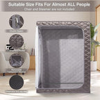 Smartmak Full Size Steam Sauna Tent, Portable Whole Body Home Spa Room, 1 or Two Person Large Space, Steamer NOT Included (47.28" x 35.46" x 63" Darkgrey)
