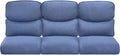 Pop 22x25/22x24 Outdoor Cushions for Patio Couch Chairs Set of 3 - High Back Comfy Outside Seat Cushions for Wicker Dining Rocker Glider Loveseat 3-Seater Sectional Sofa - Navy Blue/Smile