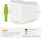 Outsunny 4.6' x 9' Steel Outdoor Storage Shed, Lean to Shed, Metal Tool House with Foundation Kit, Lockable Doors, Gloves and 2 Air Vents for Backyard, Patio, Lawn, Gray
