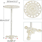 Sungmor Heavy Duty Cast Iron Potted Plant Stand, 24.2" Tall Metal Plant Stand, Vintage & Rustic Style Flower Stand Indoor Outdoor Garden Table, Decorative Flower Pot Holder for Balcony Patio
