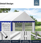 MFSTUDIO 16'x20' Party Tent, Outdoor Heavy Duty Party Tents with Removable Sidewalls, Large Canopy Tent Shelter for Outdoor Events Wedding Birthday, Blue
