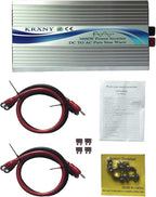 3000W Off Grid Pure Sine Wave Power Inverter 24V DC to 110V 120V AC with LCD Display for RV Camping Truck Home Solar