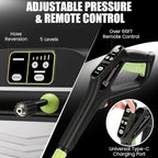 Wall Mounted Pressure Washer - Max 5500 PSI 3.6 GPM, 5 Levers Power Washer with 66FT Retractable Hose for Car/Driveway, Automatic Rewind, Any Length Lock