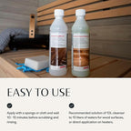 Almost Heaven Saunas Cleaner Care Kit, Includes Natural Wood Cleaner, Paraffin Oil, Gloves, Sponge & Sandpaper, Traditional or Infrared Cleaning & Protection Solutions for Indoor or Outdoor Saunas
