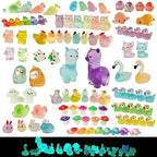 Mini Resin Animals 100 Pcs to Hide Tiny Resin Animals Bulk for Miniature Fairy Garden Accessories, Halloween Micro Landscape Aquarium Potted Decoration, Gifts