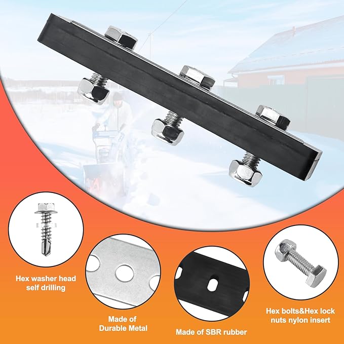 Cenipar 3/8" Snow Blower Impeller Modification Kit-4-Blade Universal-for Modifies 2-Stage Machine, Improve Efficiency of The Snow Blower(4)