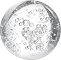 uxcell 100mm/3.9" Crystal Sphere Ball Bubble Glass Solid Decorative Sphere Crystal Ball Prop Ornament for Feng Shui Divination Fortune Telling Tabletop Fountain Decoration, Clear