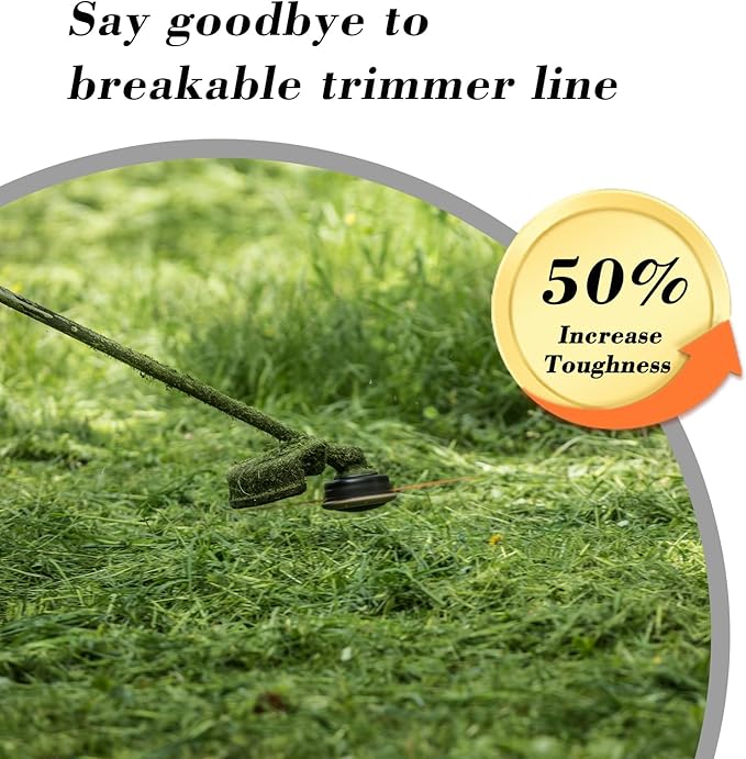 Cluparis 151-Feet Super Heavy Duty Trimmer Line .155-Inch-by-1-Pound Twist Pro Trimmer Line Bulk 3-Component Tri-Extrusion Weed Eater String with Super Line Cutter