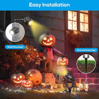 ZYAN Low Voltage Landscape Spotlights LED Landscape Lighting with Sensor, IP65 Waterproof Outdoor Lights for Yard Garden Pathway, Plant Tree Spoltights Dimmable with Timer, Auto ON/Off (4 Pack)
