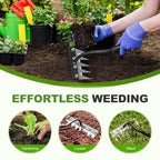 2025 Upgrade Iron Weeding Rake 2.0, 5/6/7/8 Teeth Carbon Steel Garden Weeder Rakes, Iron Rake for Yard Lawn and Garden, Heavy-Duty Garden Hand Weeder Puller Tool for Gardening and Weedings (8 Teeth)