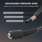 Giraffe Tools Grandfalls Pressure Washer G30B, Max 2900 PSI, 2.2 GPM, Electric Wall Mounted Pressure Washer with 100ft Black Pressure Hoses, Foam Cannon, 4-Nozzles for Car/Driveways, Dark Silver