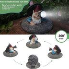 Garden Gnomes Statue ， Solar Garden Decor ， Dwarf Statue Hiding Under a Manhole Cover， Suitable for Yard, Lawn, Patio's Outdoor Decor, Gnomes Figurine Ideal for Holiday Giving