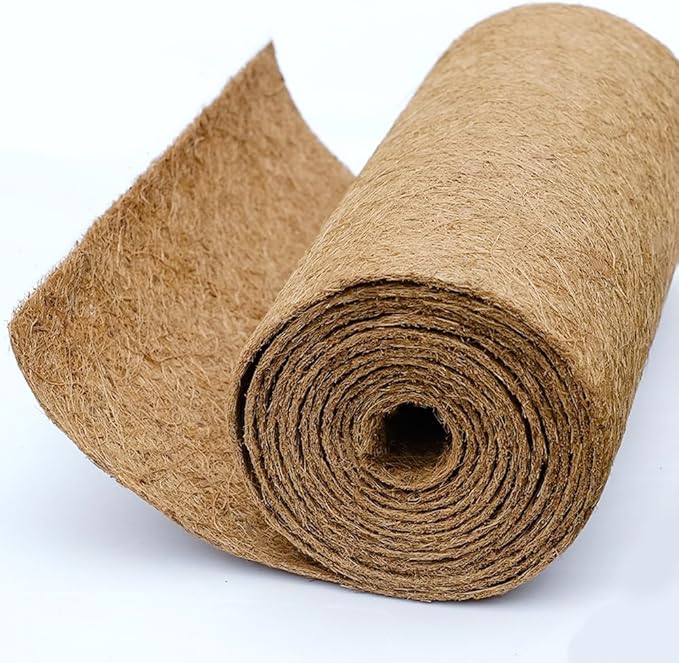 Coco Coir Liner, 12x80 inch Natural Coconut Liners for planters Flower Basket, Reptile Carpet, Natural Coconut Fiber mat, Garden Decoration, Animal pet pad, Snow Mat