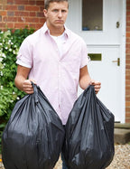 13 Gallon Trash Bags, Pack of 28, Black Kitchen Garbage Bags 13 Gal, 61x75cm, 12g/pcs, Unscented