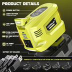 200W Real Power Inverter Compatible with Ryobi 18V, DC 18V to AC 110-120V Battery Inverter, LIVOWALNY Power Station Generator, Charger Adapter Battery Powered Outlet with 2 USB & 1 Type-C & 1 AC
