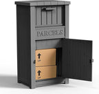Package Delivery Box,Storage Box with Lockable Secure,Double-Wall Resin Outdoor Package Delivery and Waterproof Deck Box for Porch, Curbside (Black)