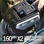 RB 80V 4-in-1 Cordless Lawn Mower 18” Brushless Motor with 2 x 4.0Ah Batteries & Fast Charger - 7 Cutting Height Adjustment Low-Noise Push Mower for Effortless Lawn Care