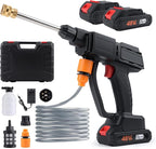 Cordless Pressure Washer, 900PSI Battery Powered with Foam Cannon, 6-in-1 Nozzle, Portable Power Washer for Car, Patio, Home & Garden Cleaning