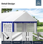 MFSTUDIO 16'x32' Party Tent, Outdoor Heavy Duty Party Tents with Removable Sidewalls, Large Canopy Tent Shelter for Outdoor Events Wedding Birthday, Blue