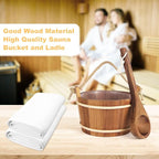 Sauna Bucket and Ladle Set,1Gallon(4 liters) Sauna Bucket and 14.5″Sauna Ladle,Sauna Accessories Handmade from Premium Cedar Wood(Cedar Wood 4L)