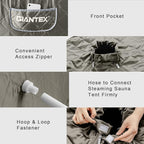 Giantex Portable Sauna, Sauna Box 3L Steam Box Remote Control, 9 Adjustable Temperature & Timer, Foot Roller, Mat & Foldable Chair, Steam Sauna for Single Person, Personal Sauna Tent for Home, Gray