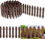 Miniature Fairy Garden Fence 35 Inches,Fairy Garden Accessories Outdoor Wood Picket Fence,DIY Flowerpot Decoration DIY Wood Picket Fence, Miniature Garden Decoration Mini Ornament for Dollhouse