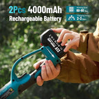 SEESII 2-in-1 Electric Pole Saws: 2-in-1 Brushless Mini Chainsaw Cordless 6 Inch, 2 x 4000mAh Batteries Limb Saw for Tree Trimming, Chain Saw with Extension Pole for Branch Cutter,P6 Ace