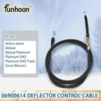 06900614 Deflector Control Cable for Ariens 921024 921029 921030 921032 921038 921040 921045 921046 921047 Deluxe 24" 28" 30" 32" Platinum SHO 24" 30" AX 254cc Engine Snow Blowers