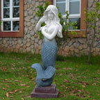 Large 37 - Inch Mermaid Statue Outdoor Decor for Garden, Patio, Yard, Lawn, Porch
