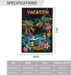 Vacation Garden Flag Vertical Double Sided Outdoor Yard Flags 12.5x18 Inch Burlap Banners for House Lawn