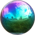 Lily's Home Gazing Globe Mirror Ball in Rainbow Stainless Steel. (8 Inch)