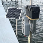 12V Waterproof Solar Battery Trickle Charger & Maintainer - 20 Watts Mono Solar Panel Built-in Intelligent MPPT Charge Controller + Adjustable Mount Brackets for Pole Dia 1.5-3.0inch/40-80mm