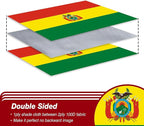 Bolivia Bolivian Flag 3x5 ft Outdoor, Double Sided 3 Ply Heavy Duty Bolivia National Country Flag, 100% Quality Polyester Bolivian Banner with Brass Grommets 4 Rows Stitches