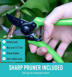 Heavy Duty Garden Tools 22 Pieces Floral Set - Rust Proof, Non-Slip, Durable Gardening Supplies - Ergonomic Hand Tools - Ideal Gardening Gifts for Women, Men Mom, Dad