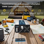 WZRELB 3500W Pure Sine Wave Inverter 48V DC to 110V 120V AC Power Converter with LED Display, Hardwire Terminal,Off-Grid Portable Power Inverter with Dual AC Outlets for Home, RV, Truck, Camping