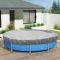 ECOOPTS 6 ft Round Pool Cover for Above Ground Pools, Swimming Pool Cover Protector Winter Safety Cover (Light Grey)