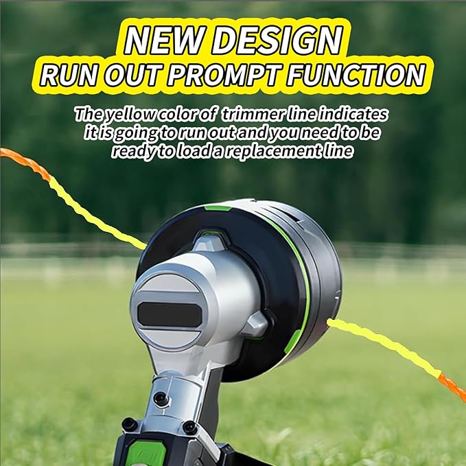12 Pack String Trimmer Line Compatible with Ego String Trimmer 0.095" 168FT Weed Eater String Pre-Cut Dual Color Fast-Positioning Triangular Twisted Trimmer Line Universal Fit Weed Wacker String