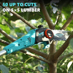 8-Inch Cordless Pole Saws 20V Electric Pole Saw for Tree Trimming Pole Chainsaw with 2.0Ah Battery & Charger 9.5 Ft MAX Reach Pole Chainsaw for Branch Cutting