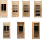 1 Person Infrared Sauna, Low EMF Infrared Saunas for Home, Hemlock Wooden Far Infrared Sauna Indoor, 1,200watt, Home Sauna Spa, with Bluetooth Speakers, LED Light, Smart Display