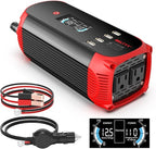 BELTTT 500W Car Power Inverter, DC 12V to 110V AC Power inverters for Vehicles with 2 AC Outlets, 4 USB Ports and LCD Digital Display, Car Plug Adapter Outlet Converter