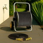 50FT Lightweight Flexible Garden Hose,Non-Slip,Solid Brass Fitting for Garden,Boats Washdown,RVs, Marine Lawn,Campers (OrangeBlack, 2X25 FT)
