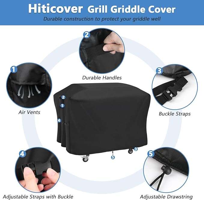 Grill Cover for Blackstone Model 2307 ProSeries 4-Burner 36 Inch Propane Griddle with Stainless Steel Cabinet, Outdoor Waterproof BBQ Griddle Cover - 70 x 28 x 35 Inch