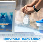 Xtremeclear 3" Swimming Pool Chlorine Tablets 99% Pure Tri-Chlor Pool Sanitizer 45LBS Slow Dissolving Chlorinating Tabs for Swimming Pools, Hot Tubs, Spa