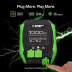 1000W Power Inverter 2000W Peak w/DC 12V to 3X 120V AC, 2X 2.4Amp USB, Mounting Brackets and Clamps Included