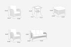 LayinSun 9 Pieces Outdoor Patio Furniture Set, Rattan Wicker Sectional Swivel Rocker Chairs Sets