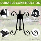 VOREEN 10-Inch Metal Gazing Ball Stand for 8-12 Inch Garden Globe, Outdoor Decor Garden Yard Accessories, Black