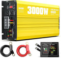 XWJNE 3000W Pure Sine Wave Power Inverter 12V DC to 120V AC Converter with LED Display and Remote Controller for Home, RV, Truck, Off-Grid Solar Power