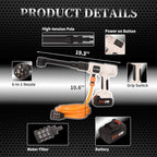Cordless Pressure Washer,652.67 PSI Power Cleaner with 6-in-1 Nozzle,4-Speed Adjustment,21V Rechargeable 4.0Ah Battery High-Pressure Car Washer Gun for Floor/Home/Car Cleaning & Watering